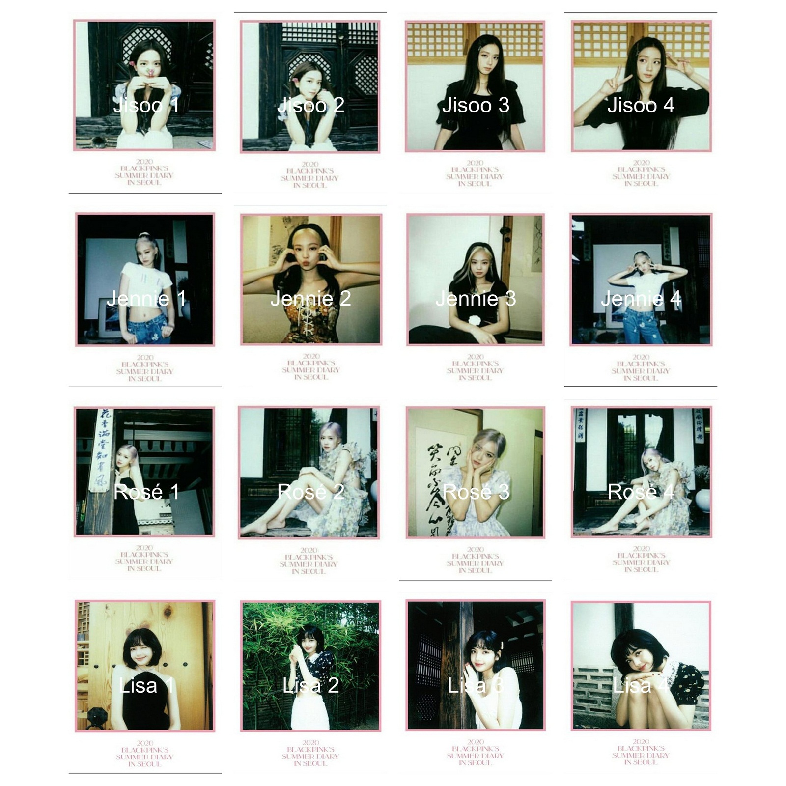 BLACKPINK Summer Diary 2020 polaroid – Kpop2Cart